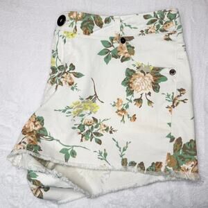 White floral shorts size l